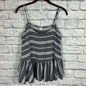 Old Navy Gray and White Striped Camisole Size Medium